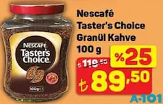 NESCAFE TASTER'S CHOİCE GRANÜL KAHVE 100 G NESCAFE TASTER'S CHOİCE GRANÜL KAHVE 100 G